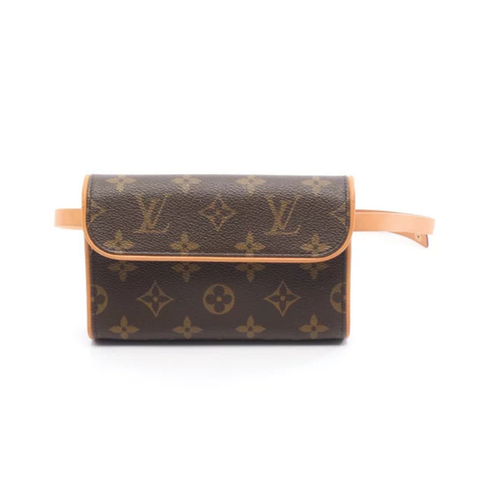 Louis Vuitton Pochette Florentine Waist Bag Body Canvas Leather Monogram Brown